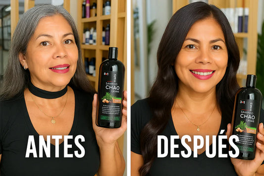 SHAMPOO CHAO CANAS + EXFOLIANTE + AMPOLLA OBSEQUIO
